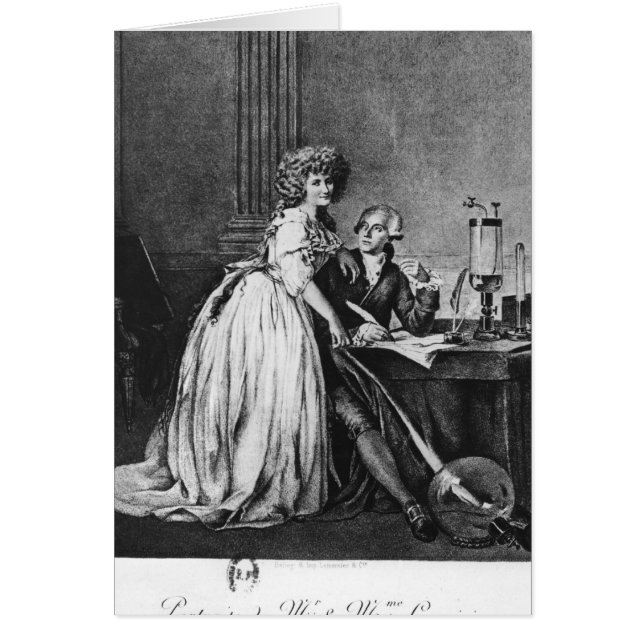 Antoine Laurent Lavoisier und seine Ehefrau (Vorne)