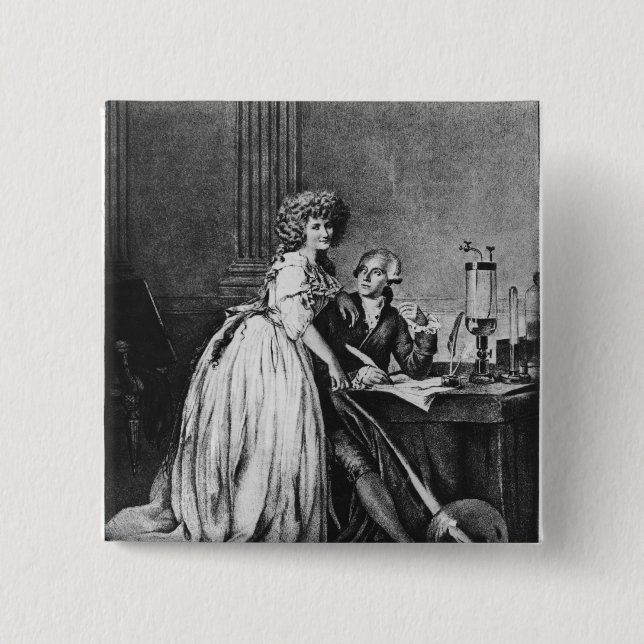 Antoine Laurent Lavoisier und seine Ehefrau Button (Vorderseite)