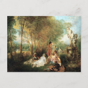 Antoine Watteau Das Fest der Liebe Postkarte