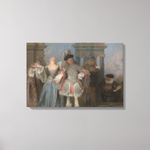 Antoine Watteau - Die französischen Komiker Leinwanddruck