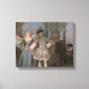 Antoine Watteau - Die französischen Komiker Leinwanddruck