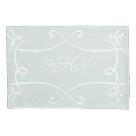 Antoinette Green Elegante Emblem Filigree Kissenbezug