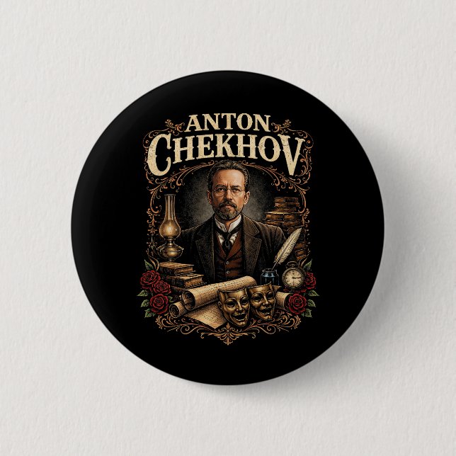 Anton Chekhov Button (Vorderseite)