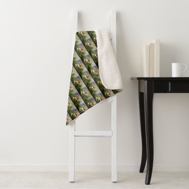 Anton Mollis Vintag Pansy Floral Sherpadecke (Beispiel)