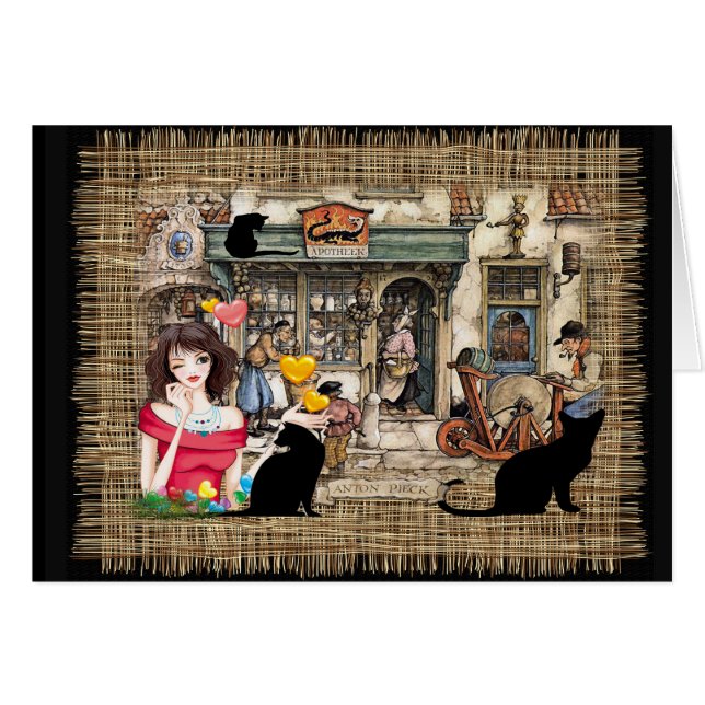 Anton Pieck - CHEMISTISCHES Geschäft (Vorderseite (Horizontal))