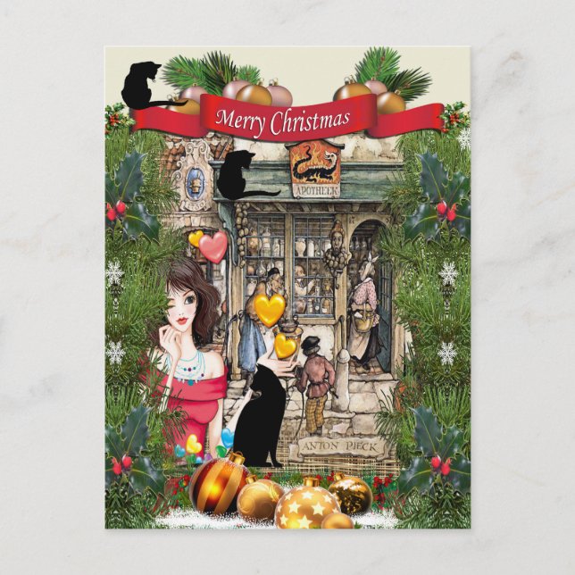 Anton Pieck "The Chemist" Postkarte (Vorderseite)