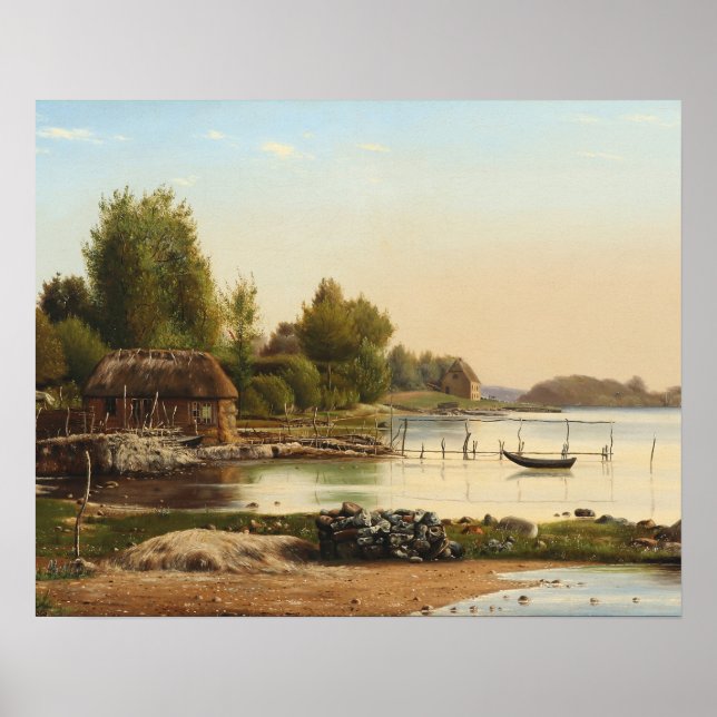 Anton Thorenfeld - Landschaft bei Svendborg Sund Poster (Vorne)