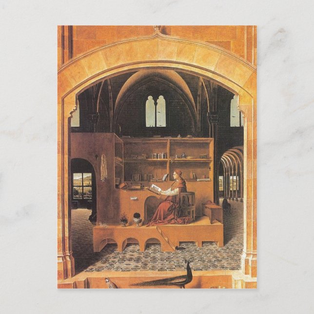 Antonello da Messina - St Jerome in seiner Studie  Postkarte (Vorderseite)