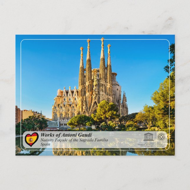 Antoni Gaudí - Sagrada Família - Krippe Postkarte (Vorderseite)
