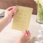 Antonia Butter Yellow Elegant Wedding<br><div class="desc">Elegante Hochzeitseinladungen mit einem einfachen Design mit Skript- und Serif-Schriftart.</div>