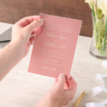 Antonia Coral Pink Elegant Wedding<br><div class="desc">Elegante Hochzeitseinladungen mit einem einfachen Design mit Skript- und Serif-Schriftart.</div>