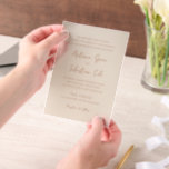 Antonia Earthy Neutrals Elegant Wedding<br><div class="desc">Elegante Hochzeitseinladungen mit einem einfachen Design mit Skript- und Serif-Schriftart.</div>