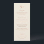 Antonia Earthy Neutrals Elegant Wedding Menükarte<br><div class="desc">Elegante Hochzeitsmenüs mit einem einfachen Design mit Skript- und Serif-Schriftart.</div>