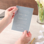 Antonia Powder Blue Elegant Wedding<br><div class="desc">Elegante Hochzeitseinladungen mit einem einfachen Design mit Skript- und Serif-Schriftart.</div>