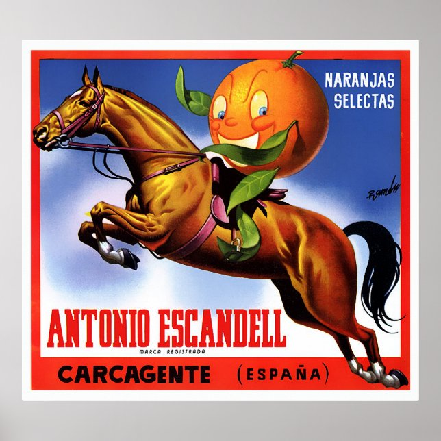 ANTONIO ESCANDELL ORANGES, 1940 POSTER ÉTIQUETTE (Devant)