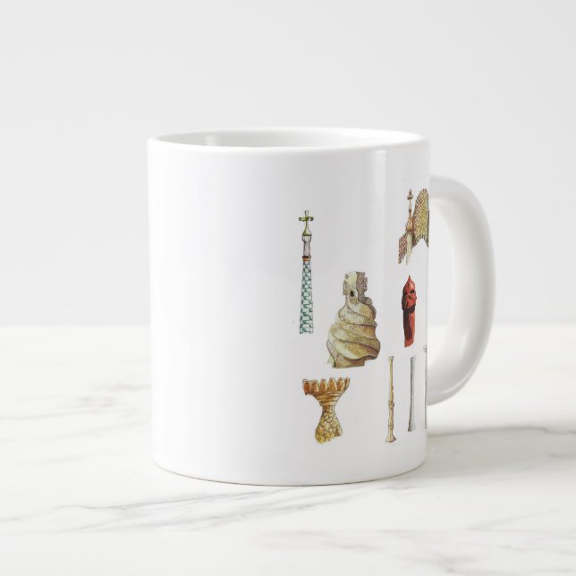 Antonio Gaudi. Barcelona. Spanien. Architektur Jumbo-Tasse (Vorderseite Rechts)