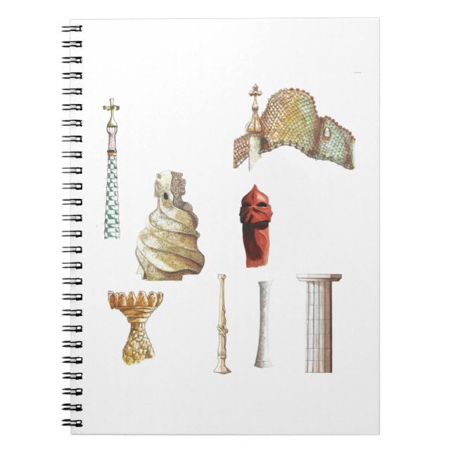 Antonio Gaudi. Barcelona. Spanien. Architektur Notizblock (Vorderseite)