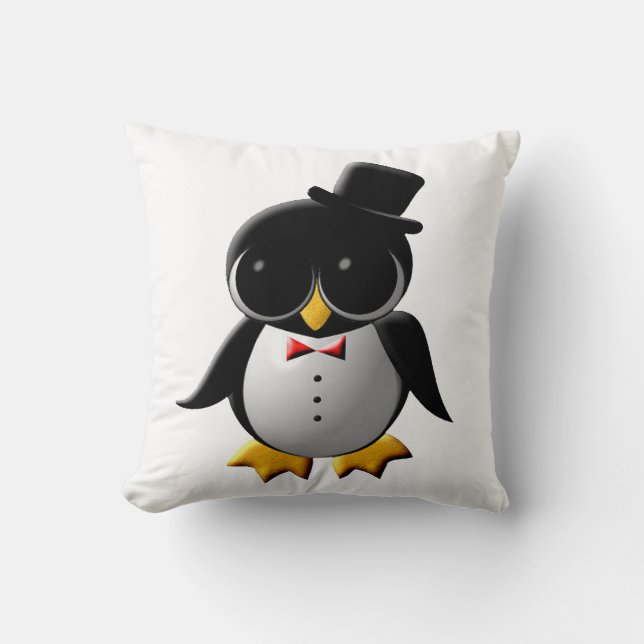 Antonio Penguin Throw Pillow Kissen (Vorderseite)
