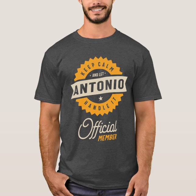 Antonio Personalisiert Name Birthday Gift T-Shirt (Vorderseite)