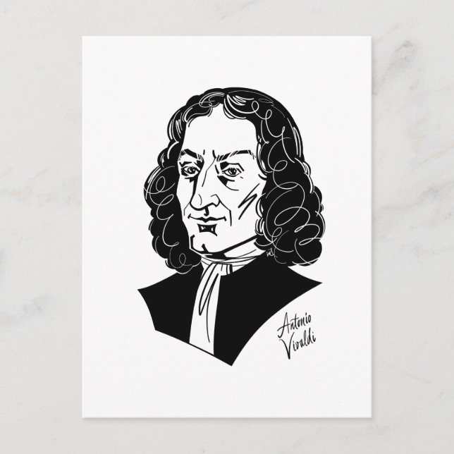 Antonio Vivaldi Postkarte (Vorderseite)