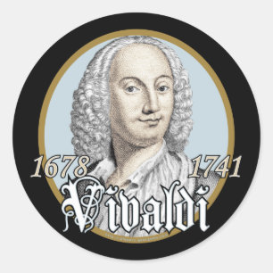 Antonio Vivaldi Runder Aufkleber