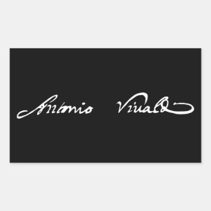 Antonio Vivaldi Signatur Autogramm klassische Musi Rechteckiger Aufkleber