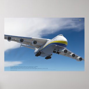 Antonov An-225 Mrija: 3D Aviation Kunstprint Poster