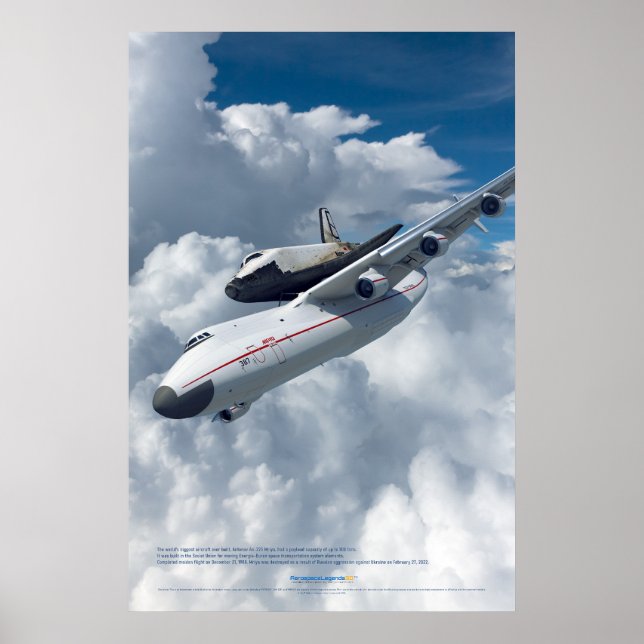 Antonov An-225 Mrija & Buran Shuttle Poster (Vorne)