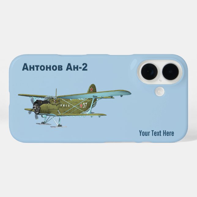 Antonov An-2 iPhone 16 Hülle (Rückseite (Horizontal))