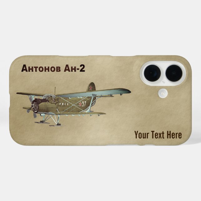 Antonov An-2 iPhone 16 Hülle (Rückseite (Horizontal))
