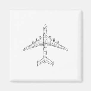 Antonow An-225 Flugzeug 1980er Ukraine Frachtflugz Magnet
