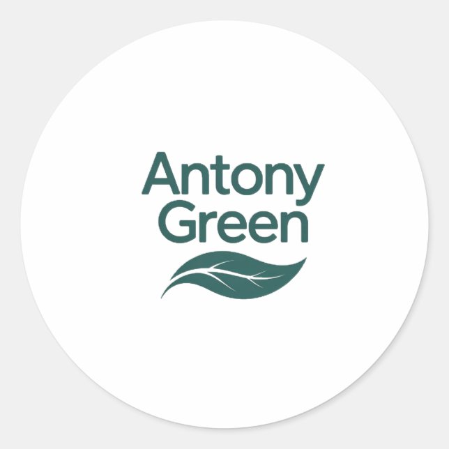 Antony Green Runder Aufkleber (Vorderseite)