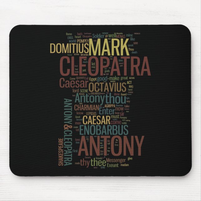 Antony- und Kleopatra-Wort-Mosaik Mousepad (Vorne)