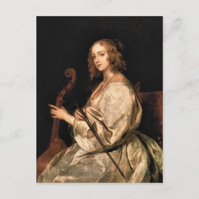 Antoon van Dyck - Portrait von Mary Ruthven Ehefra Postkarte (Vorderseite)