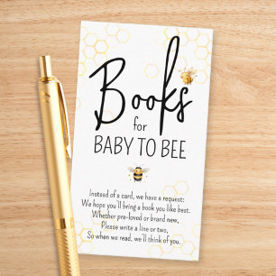 Antrag auf ein neutrales Baby-Duschbuch für Bienen Begleitkarte