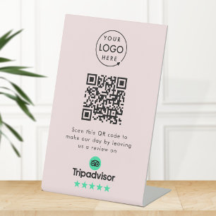 Antrag auf Überprüfung durch Tripadvisor QR Code Sockelschild