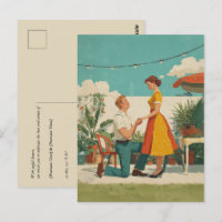 Antrag im Vintage-Garten-Moment