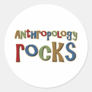 Antrhopology Felsen Runder Aufkleber