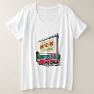 Antriebsfilm im Stil der 50er Jahre Große Größe T-Shirt