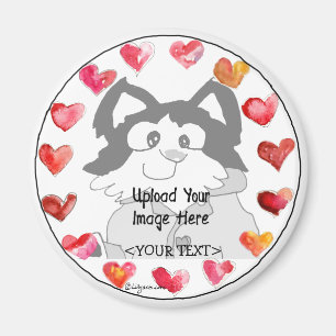 Antriebskraft-Foto-Cartoon-Herz-personalisierte Magnet