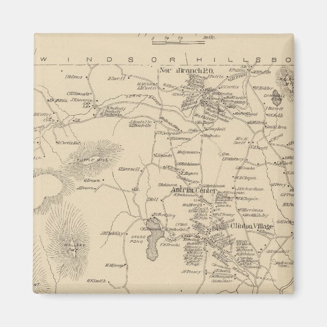 Antrim, Hillsborough Co Magnet (Vorne)