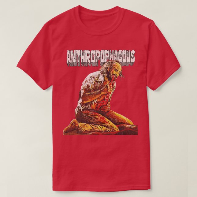 Antropophagus 80er Cult Classic Horror T-Shirt (Design vorne)