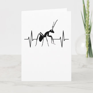 Ants Ant Behaltend Insekt Heartbeat Line Gift Karte