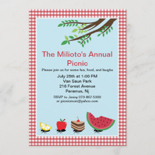 Ants-März bei Picnic-Einladung Einladung