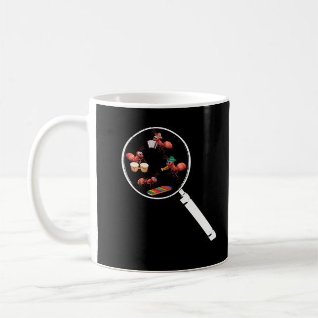 Ants Playing Music Ant Lover Funny Insekten Kaffeetasse (Links)