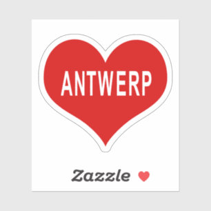 ANTWERP Rote Liebe Herz Vinyl Sticker