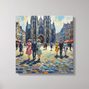 Antwerpen Belgien Kathedrale Platz Inneneinrichtun Leinwanddruck