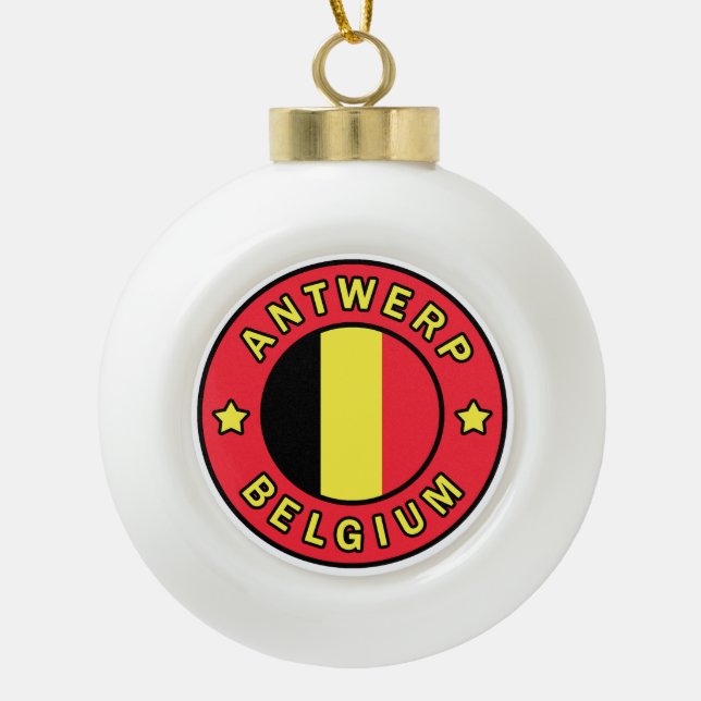 Antwerpen Belgien Keramik Kugel-Ornament (Vorderseite)