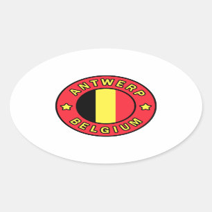 Antwerpen Belgien Ovaler Aufkleber