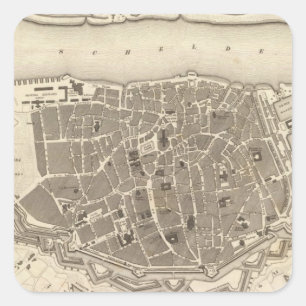 Antwerpen, Belgien Quadratischer Aufkleber